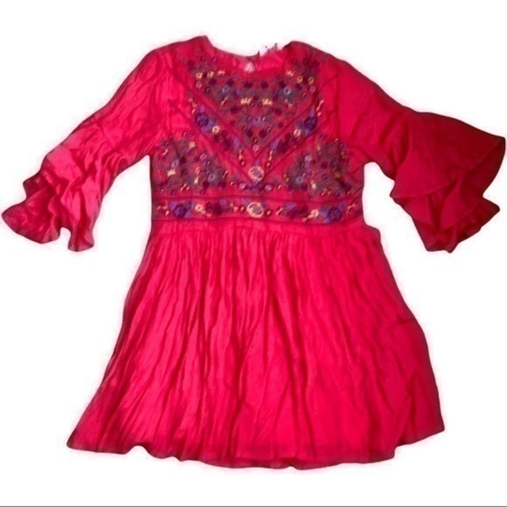 Umgee USA Size small red Latino country embroidered, lined